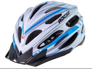 کلاه دوچرخه سواری راکی مدل اچ بی 31 سفید آبی Rocky Bicycle Helmet HB31 M 58-61cm Blue White