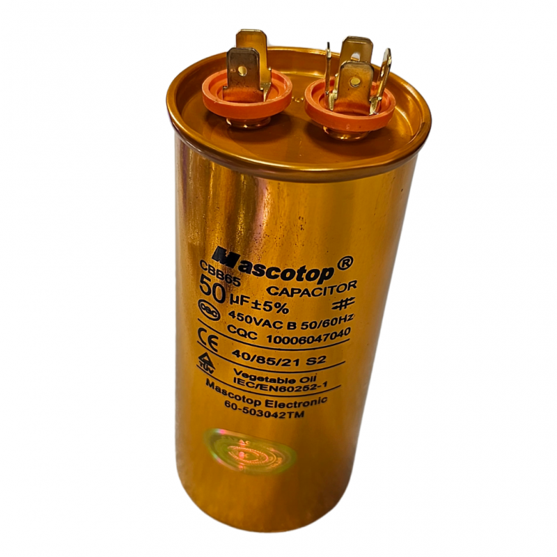 خازن 50 میکروفاراد مسکوتاپ طلایی