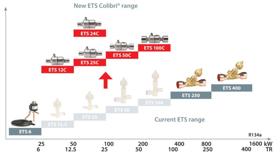 ظرفیت شیرهای انبساط دانفوس