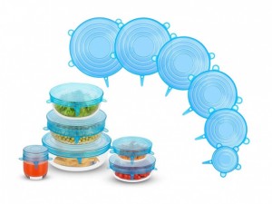 درپوش ظروف  سیلیکونی گرد مجموعه 6 عددی