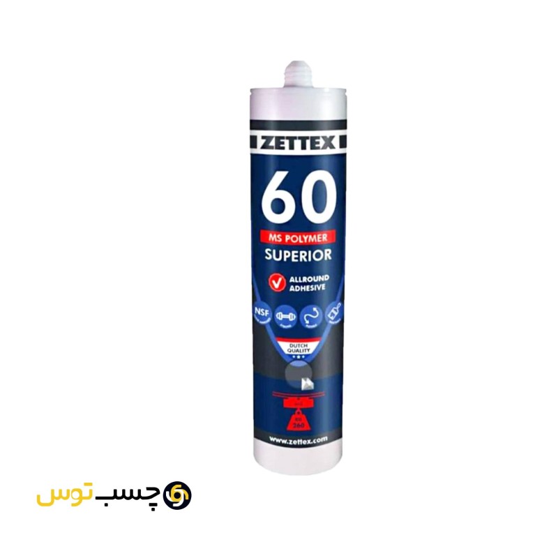 چسب و درزگیر زتکس مدل 60MS POLYMER حجم 290 میلی متر