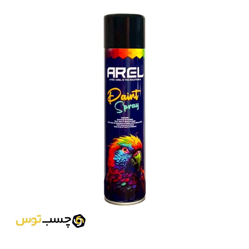 اسپری رنگ مشکی براق آرل مدل الوان حجم 300 میلی لیتر