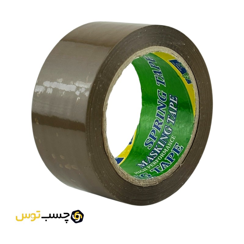 چسب نواری اسپرینگ مدل کریستال قهوه ای 5 سانتی
