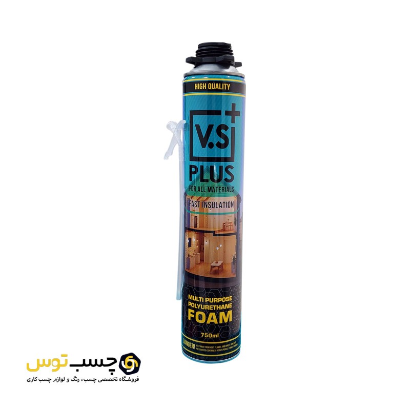 اسپری فوم گان خور پلی اورتان وی اس V.S PLUS حجم 750 میلی لیتر