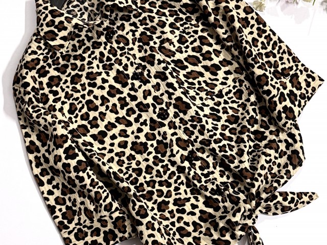 شومیز پلنگی گره ای