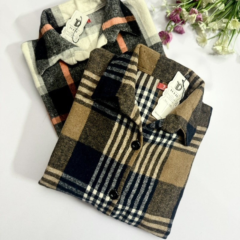 شکت پاییزه  مدل هلن_پیراهن  چهارخانه زنانه