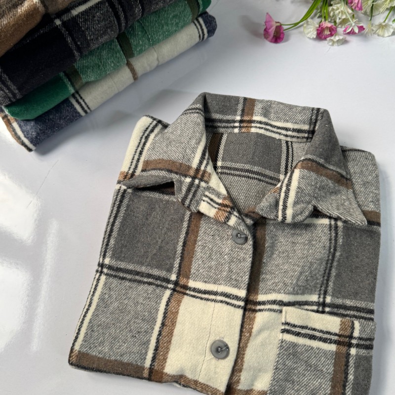 شکت پاییزه  مدل هلنا_پیراهن  چهارخانه زنانه