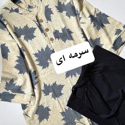 ست تونیک شلوار مدل برگ کانادایی