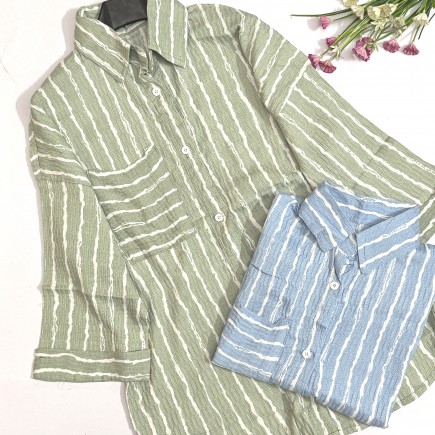 شومیز جلو دکمه مدل پرنیان