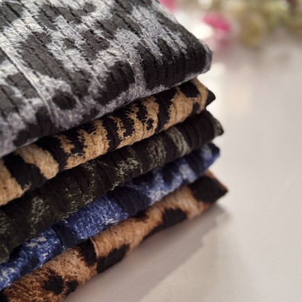 شومیز پلنگی اطلسی