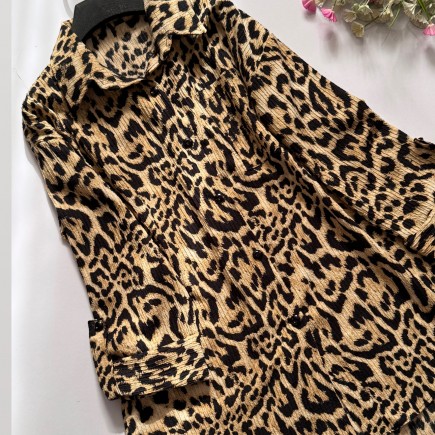 شومیز پلنگی اطلسی