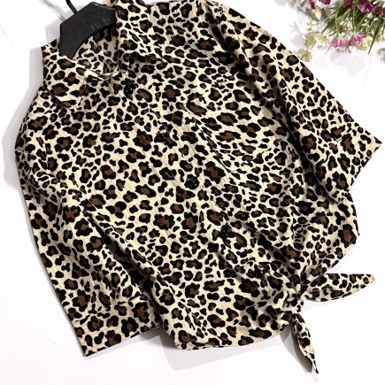 شومیز پلنگی گره ای