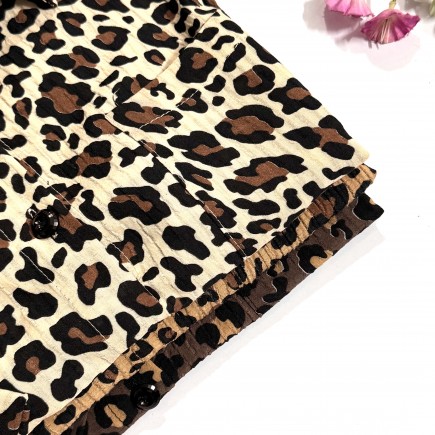 شومیز پلنگی گره ای