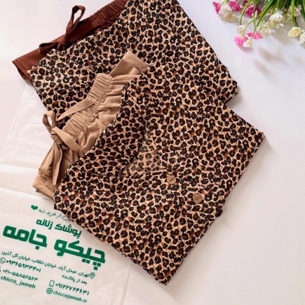 ست تونیک شلوار پلنگی