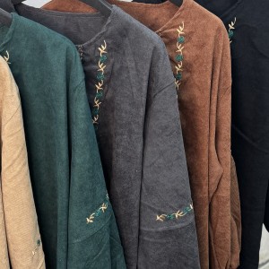 تونیک مخمل کبریتی  مدل خاتون