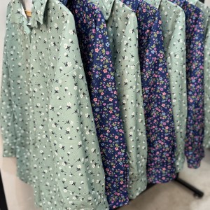 شومیز  بابونه های سبز