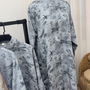 مانتو دیپلمات طرح سنجاقک مخصوص قدبلندها