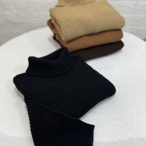 بافت یقه‌دار زنانه فری‌سایز گرم و نرم