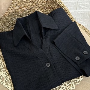 شومیز مشکی مدل سنجاقک