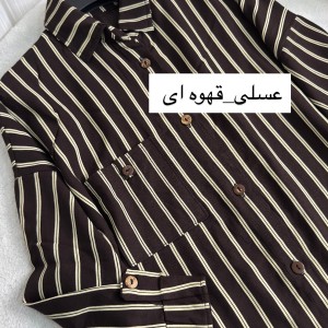 مانتو قواره‌دار راهراه تمام نخ