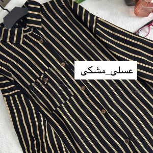 مانتو قواره‌دار راهراه تمام نخ