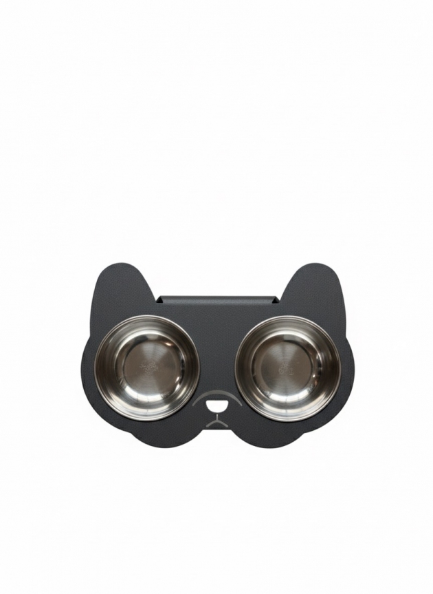 ظرف غذای سگ دوبل طرح پاگ