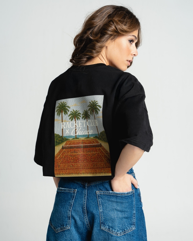 تیشرت نخل و تنیس مشکی