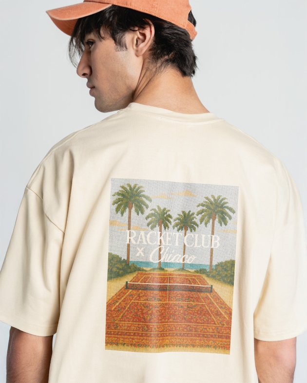 تیشرت نخل و تنیس کرم