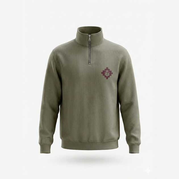 نیم زیپ زن سبز