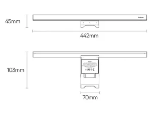 لامپ گیره ای صفحه نمایش بیسوس Baseus i-wok2 DGIW000101 Screen Hanging Light