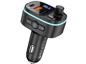 شارژر فندکی سریع و FM پلیر هوکو HOCO Car charger Fast PD20W+QC3.0 BT FM transmitter E62