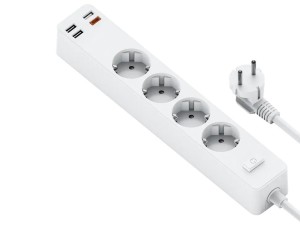 چند راهی برق 4 سوکت و 3 یو اس بی و 1 تایپ سی ویوو WiWU U01 Power Strip Socket With 4 AC 3 USB 20W PD