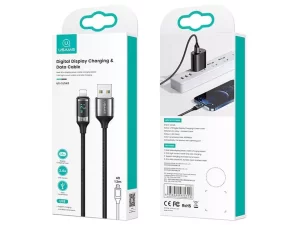 کابل شارژ سریع لایتنینگ 1.2 متری یوسامز USAMS 2.4A Lightning Fast Charging Cable US-SJ543