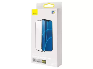 گلس شفاف آیفون 13 مینی تمام صفحه بیسوس (پک 2 تایی) Baseus Apple iPhone 13 Mini Crack Resistant SGQP020001