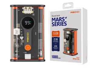 پاوربانک 10000 میلی آمپر ساعت 22.5 وات رسی RECCI RPB-P35 Mars Series 10000 mAh