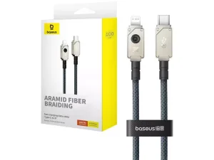 کابل شارژ سریع تایپ سی به لایتنینگ 20 وات 1 متری بیسوس Baseus USB-C to IP Aramid Fiber Braiding Fast Charging Cable