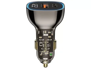 شارژر فندکی تایپ سی و یو اس بی 95 وات رسی RECCI RCC-N21 95W PD3.0+QC3.0 Car Charger