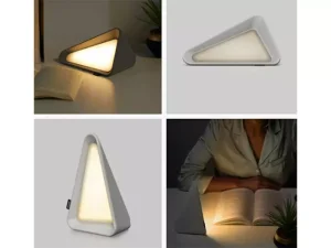 چراغ مطالعه رومیزی مثلثی شارژی Gravity Flip JP-fzd Sensor Lamp Reading Light USB Rechargeable Triangle Cordless