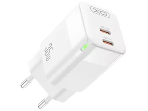 شارژر دیواری دو پورت تایپ سی 35 وات ایکس او XO wall charger CE07 PD 35W 2xUSB-C