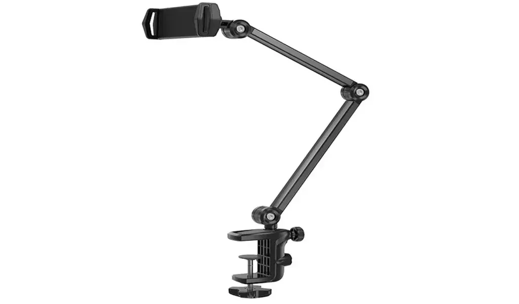 هولدر گوشی موبایل و تبلت قابل اتصال به لبه میز و تخت BONERUY P76 Adjustable Boom Arm Lazy Phone Holder