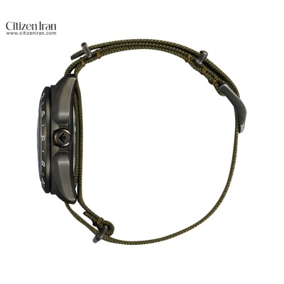 ساعت مردانه سیتیزن BJ7155-05X با بند برزنتی سبز و مقاومت آب ۲۰۰ متر