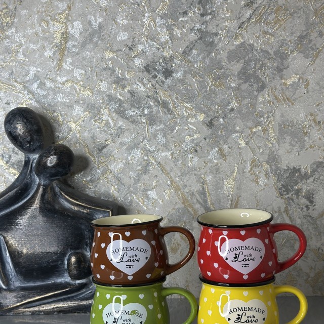 ماگ سرامیکی طرح قلب سایز متوسط