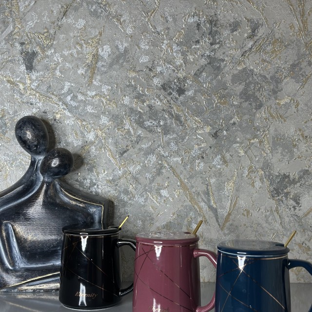 ماگ سرامیکی درب دار طرح خط دار