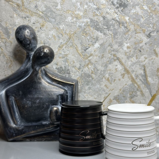 ماگ سرامیکی درب دار طرح SMILE