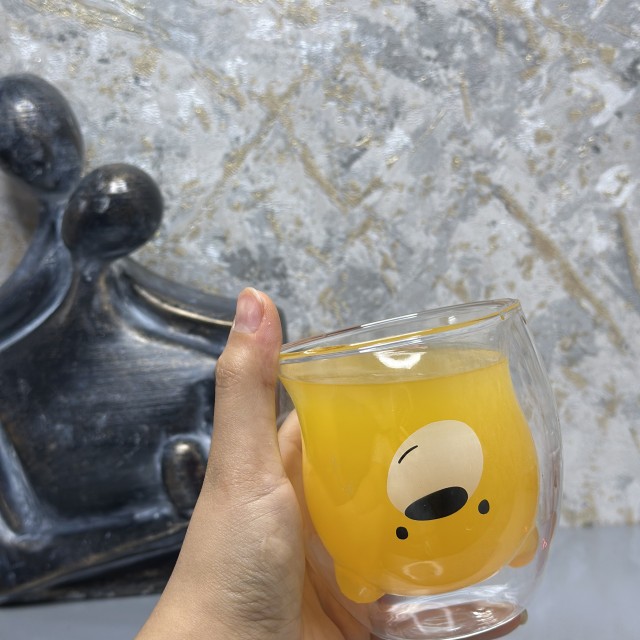 شات قهوه اسپرسو  دوبل پیرکس طرح پاندایی دو جداره