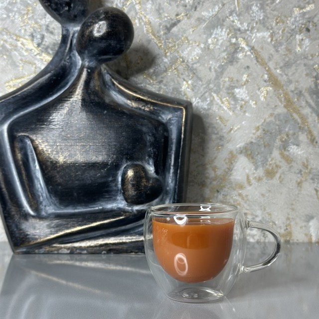 شات دوجداره پیرکس دسته دار حجم 80 میل