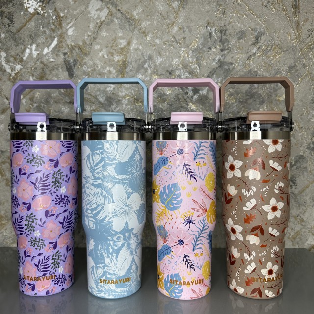 تراولماگ سطلی سیتارایوری(SUTARAYURI) گلدار 900 میل