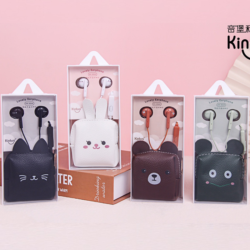 هندزفری فانتزی طرح خرسی چرمی 38-237