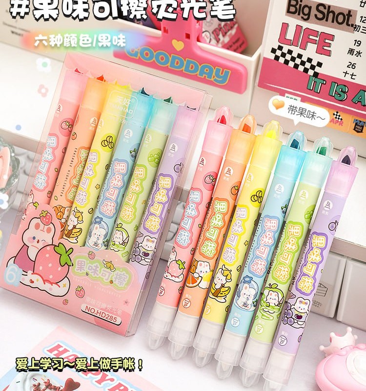 ک هایلایتر 6 عددی پاکن دار  119-15