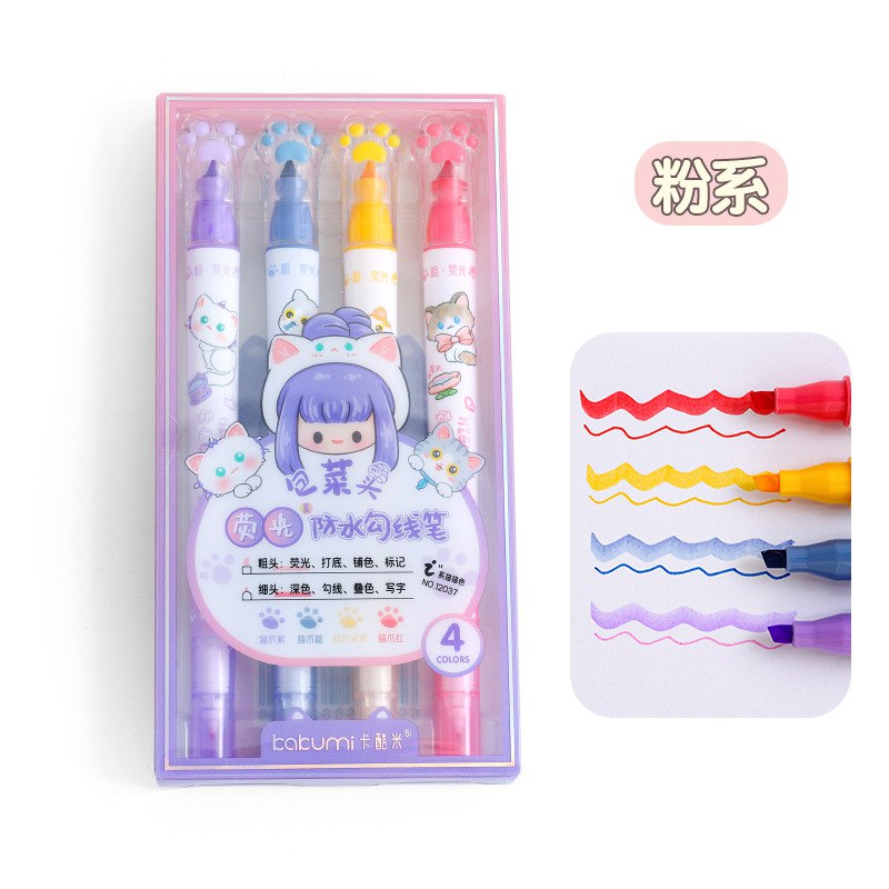 پک هایلایتر 4 عددی دو سر 119-18